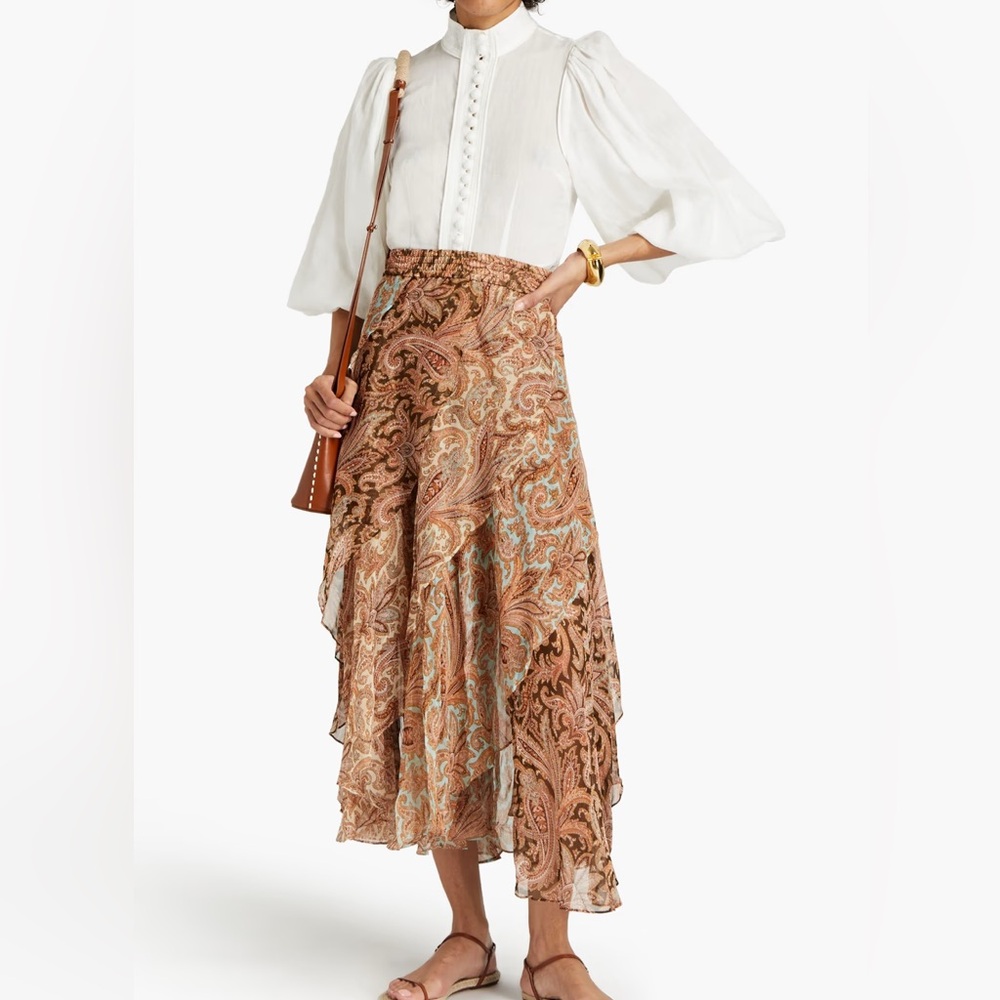 Zimmerman Waterfall Candescent midi skirt